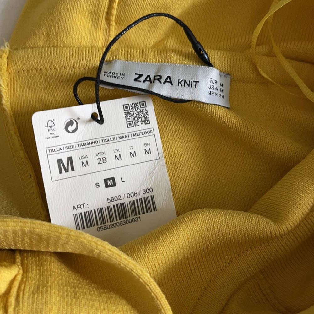 Zara Yellow Ruffle Top - Picture 5 of 5